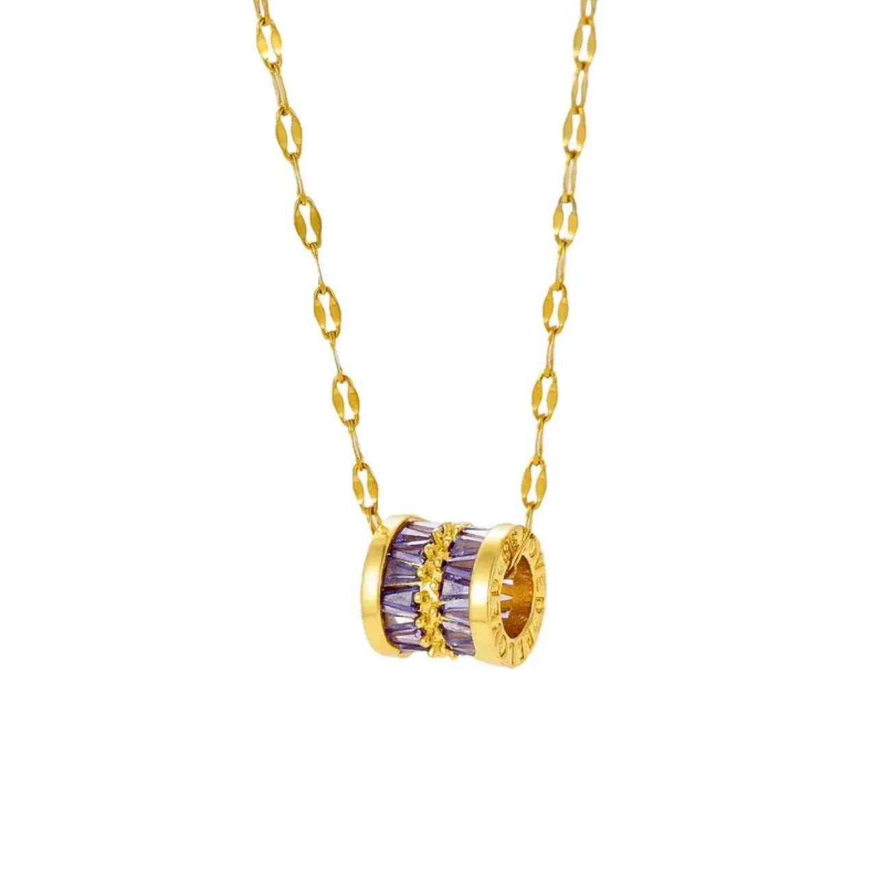 Exquisite Crystal Cylinder Pendant