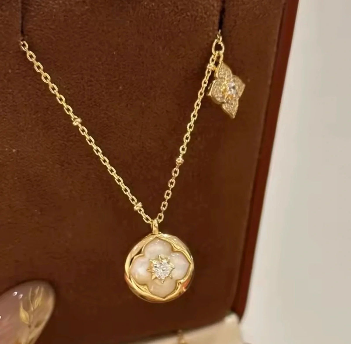 Pearl Blossom Crystal Necklace
