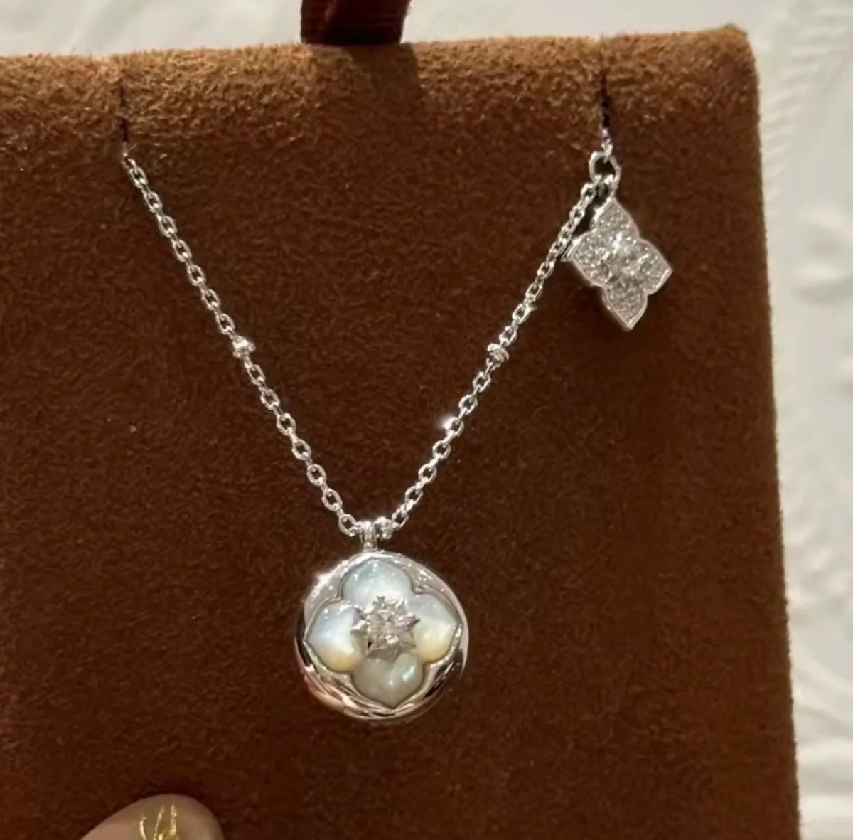 Pearl Blossom Crystal Necklace