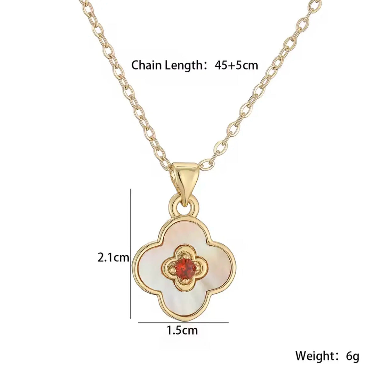 Elegant White Flower Charm Pendant