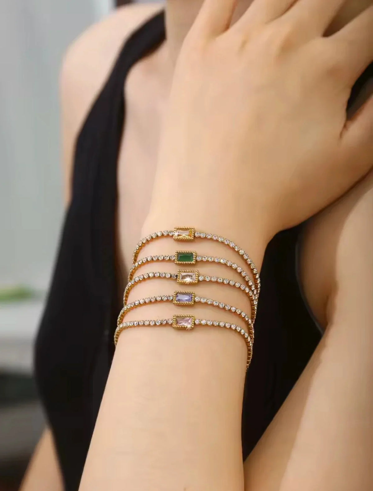 High-End Stainless Steel Sugar Cube Bracelet