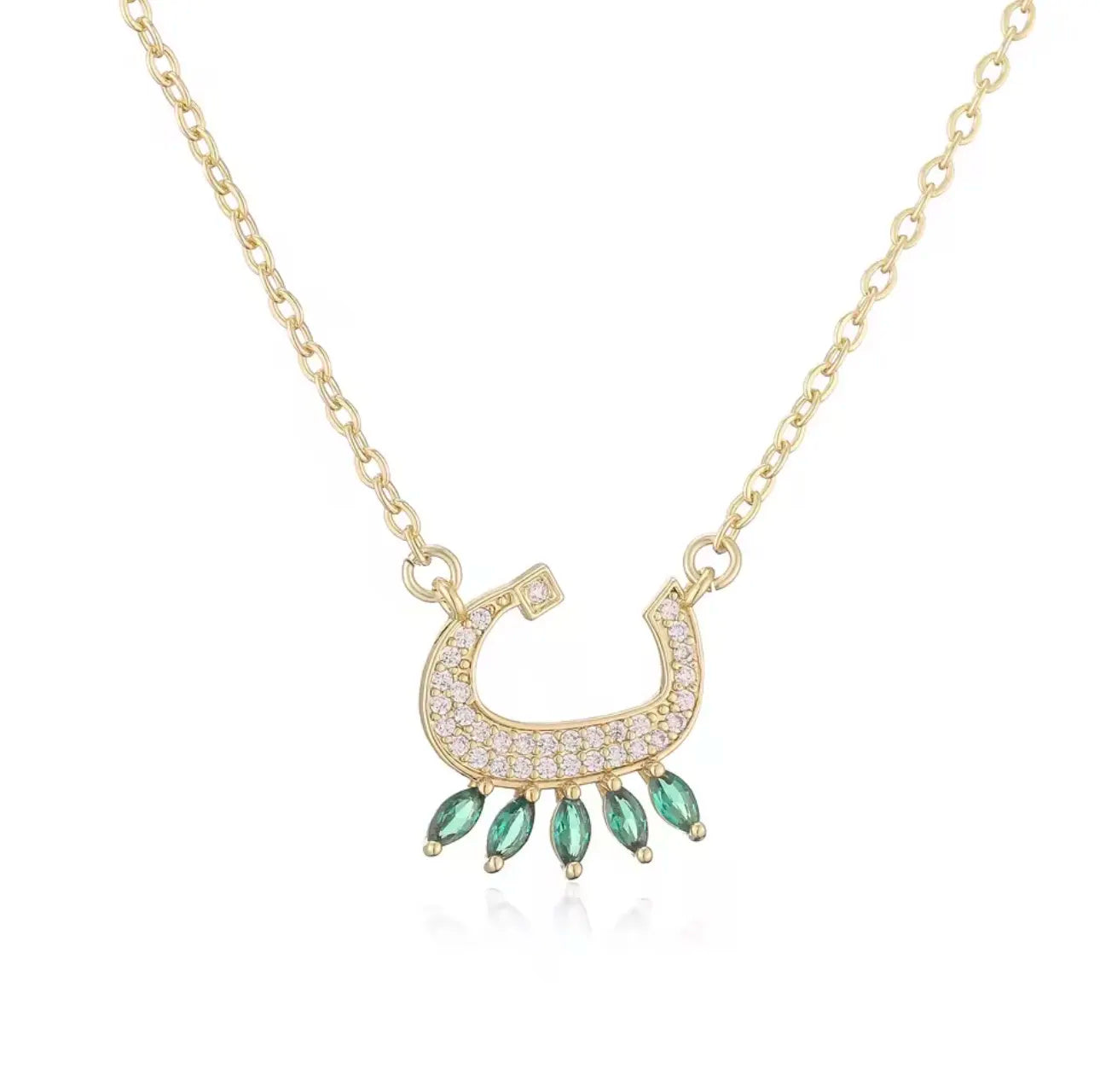Luxury Arabian Letter Charm Necklace