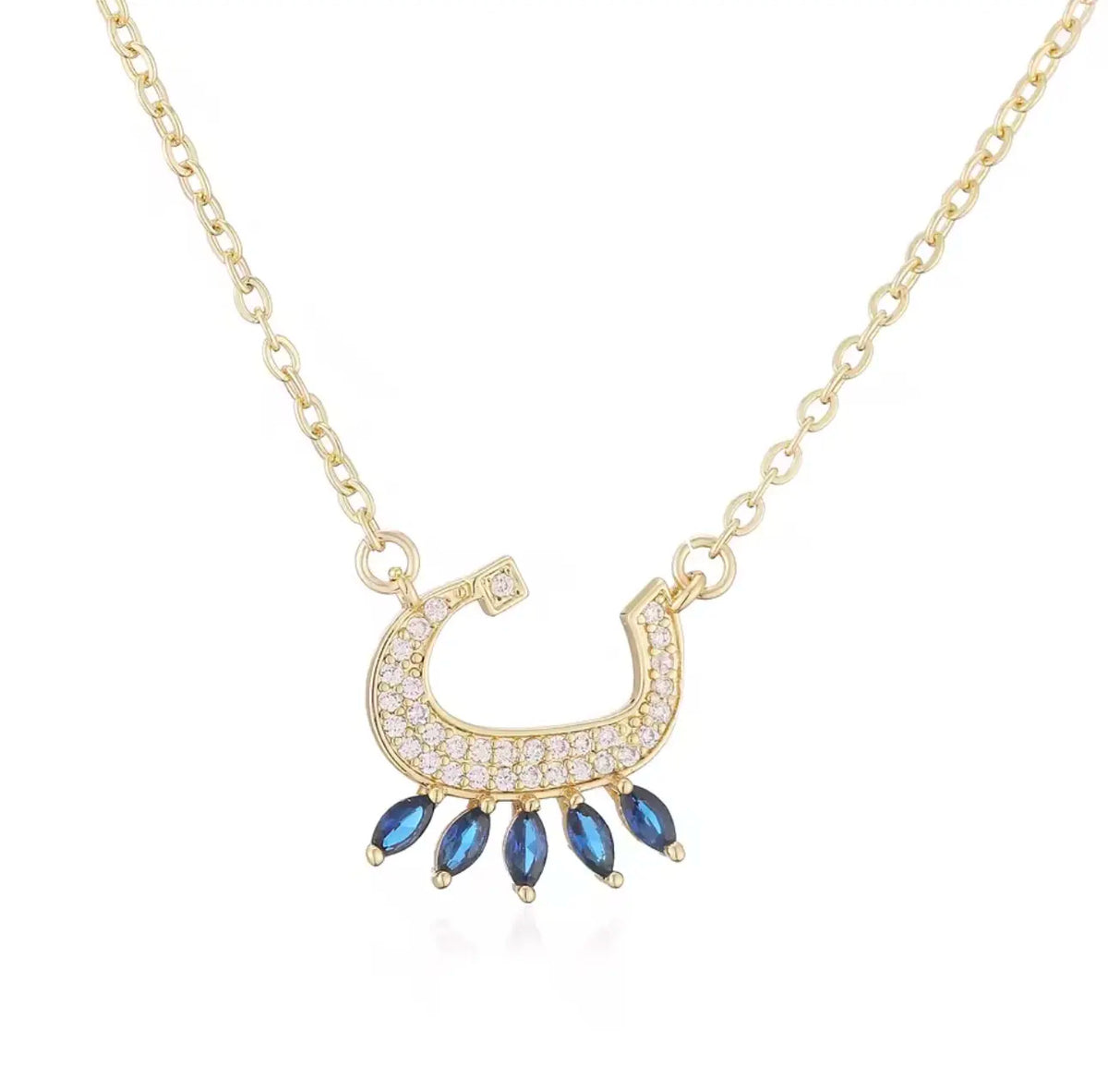 Luxury Arabian Letter Charm Necklace