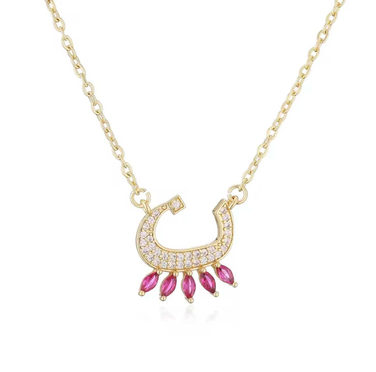 Luxury Arabian Letter Charm Necklace
