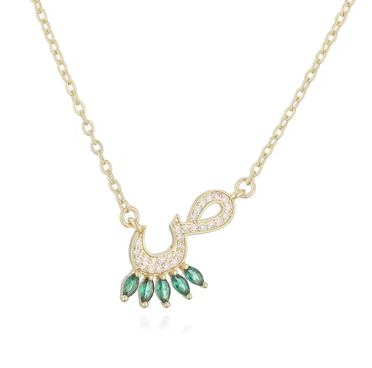 Luxury Arabian Letter Charm Necklace