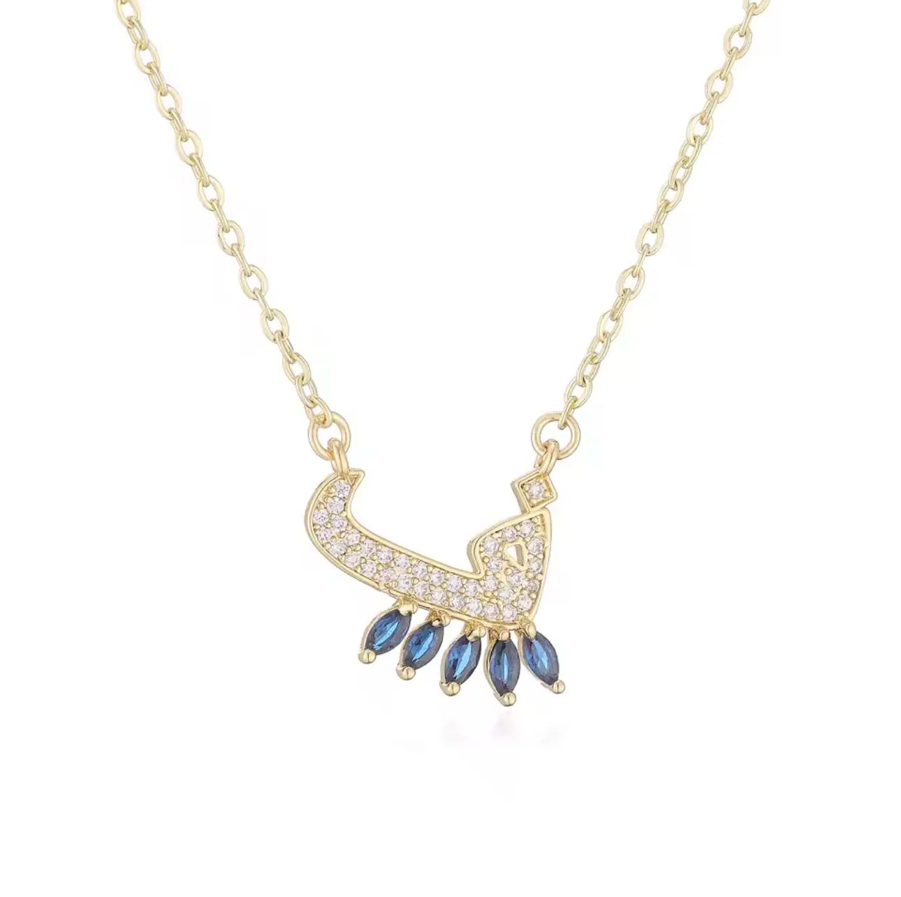 Luxury Arabian Letter Charm Necklace
