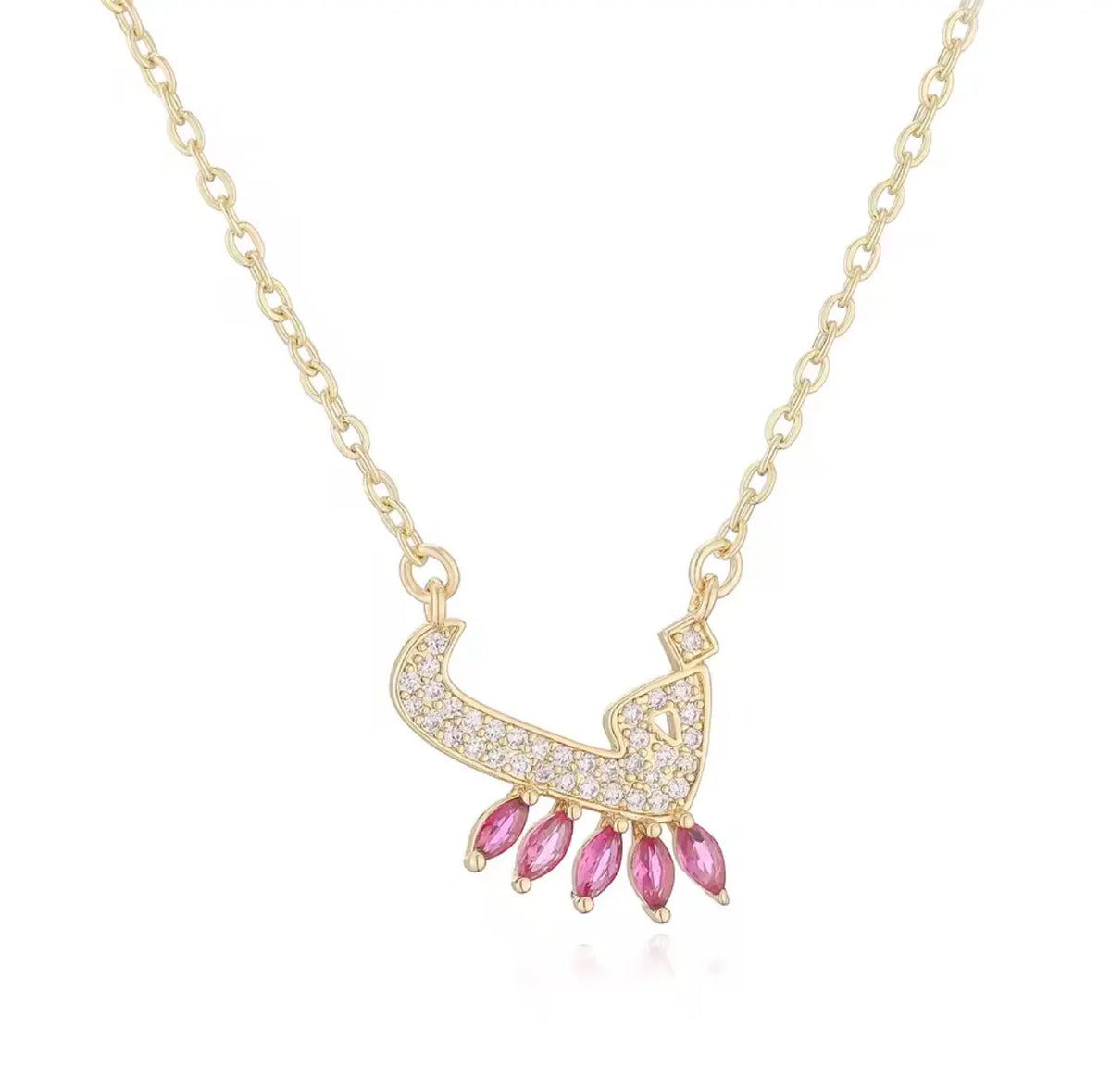 Luxury Arabian Letter Charm Necklace