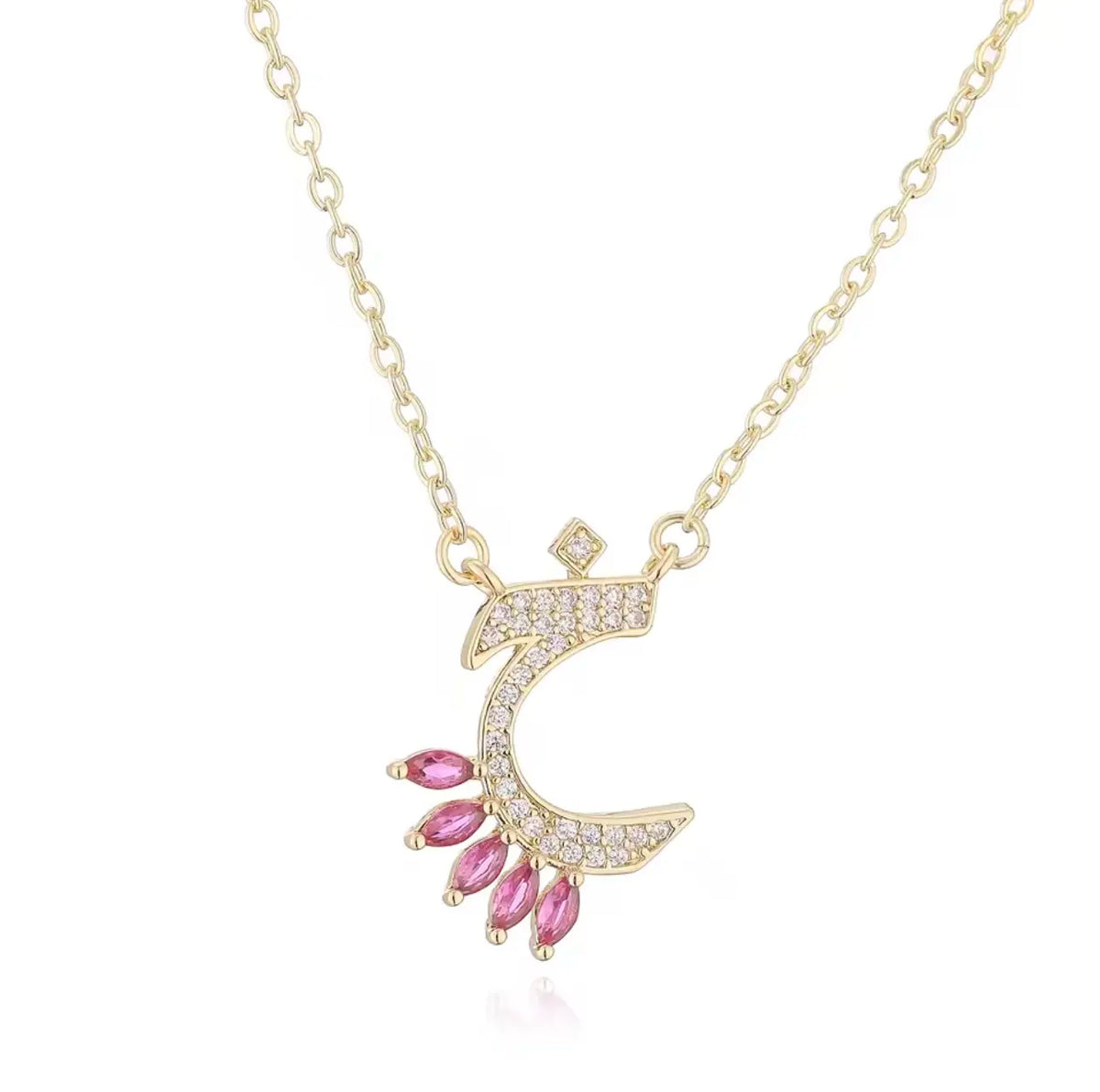 Luxury Arabian Letter Charm Necklace