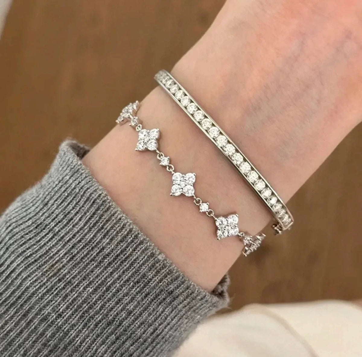 Clover Zircon Bracelet