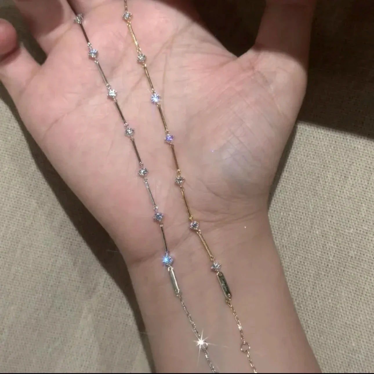 Gold Splicing Copper Bracelet