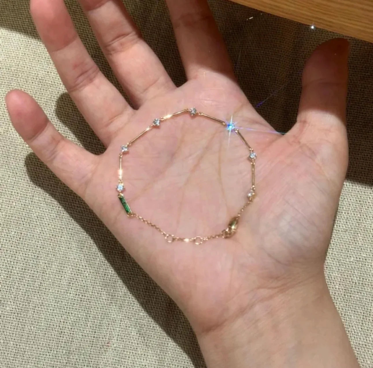 Gold Splicing Copper Bracelet