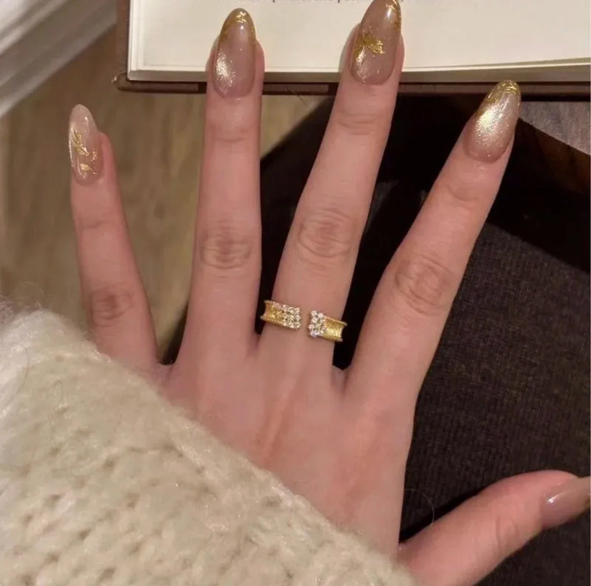 Geometric Copper Ring