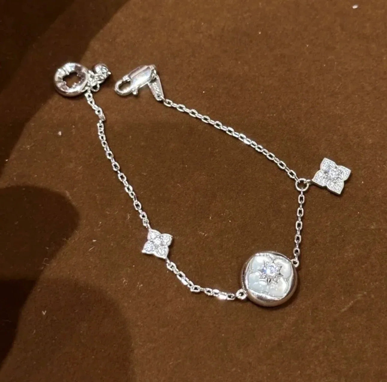 Pearl Blossom Crystal Bracelet