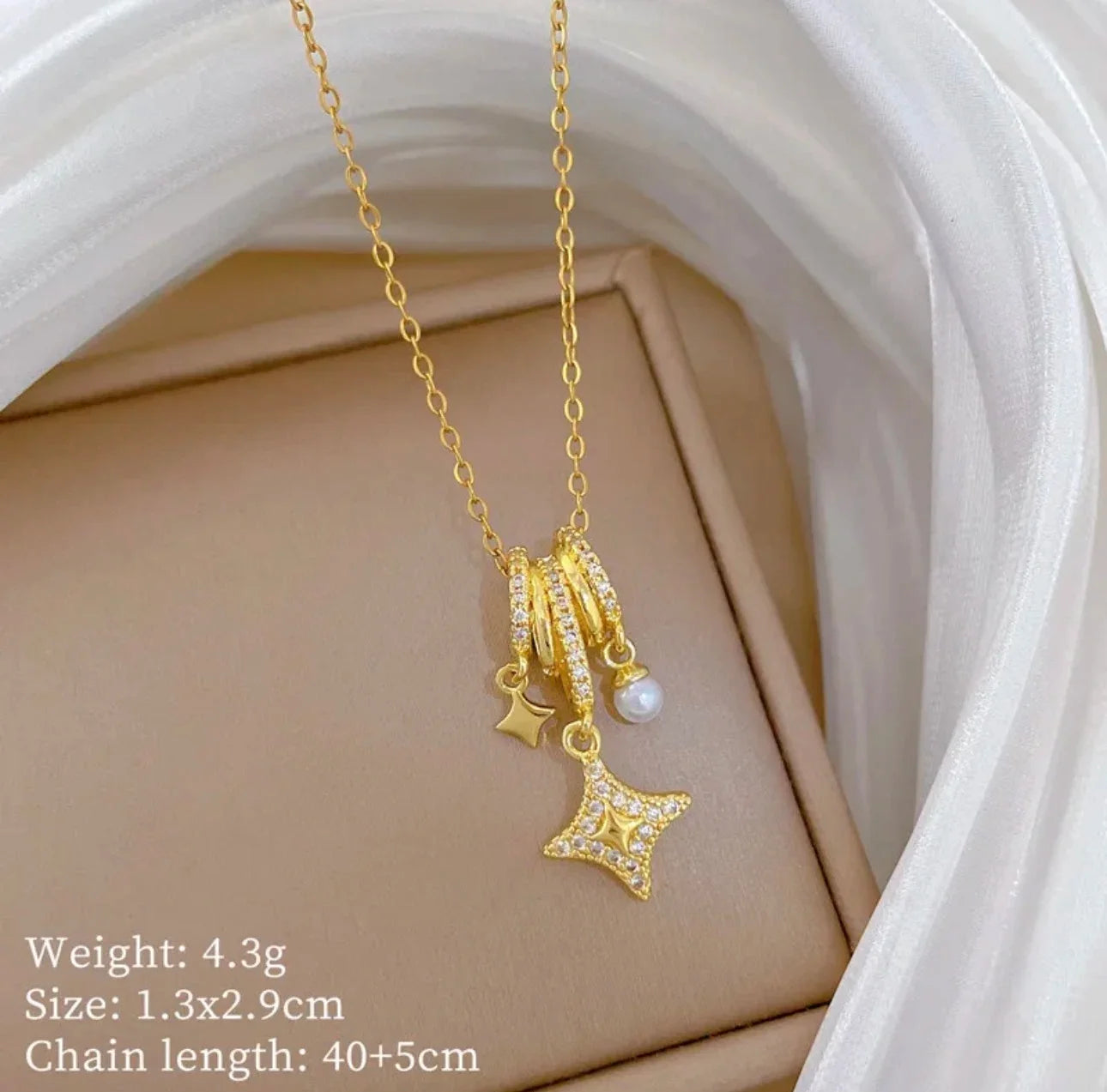Geometric Pearl Pendant