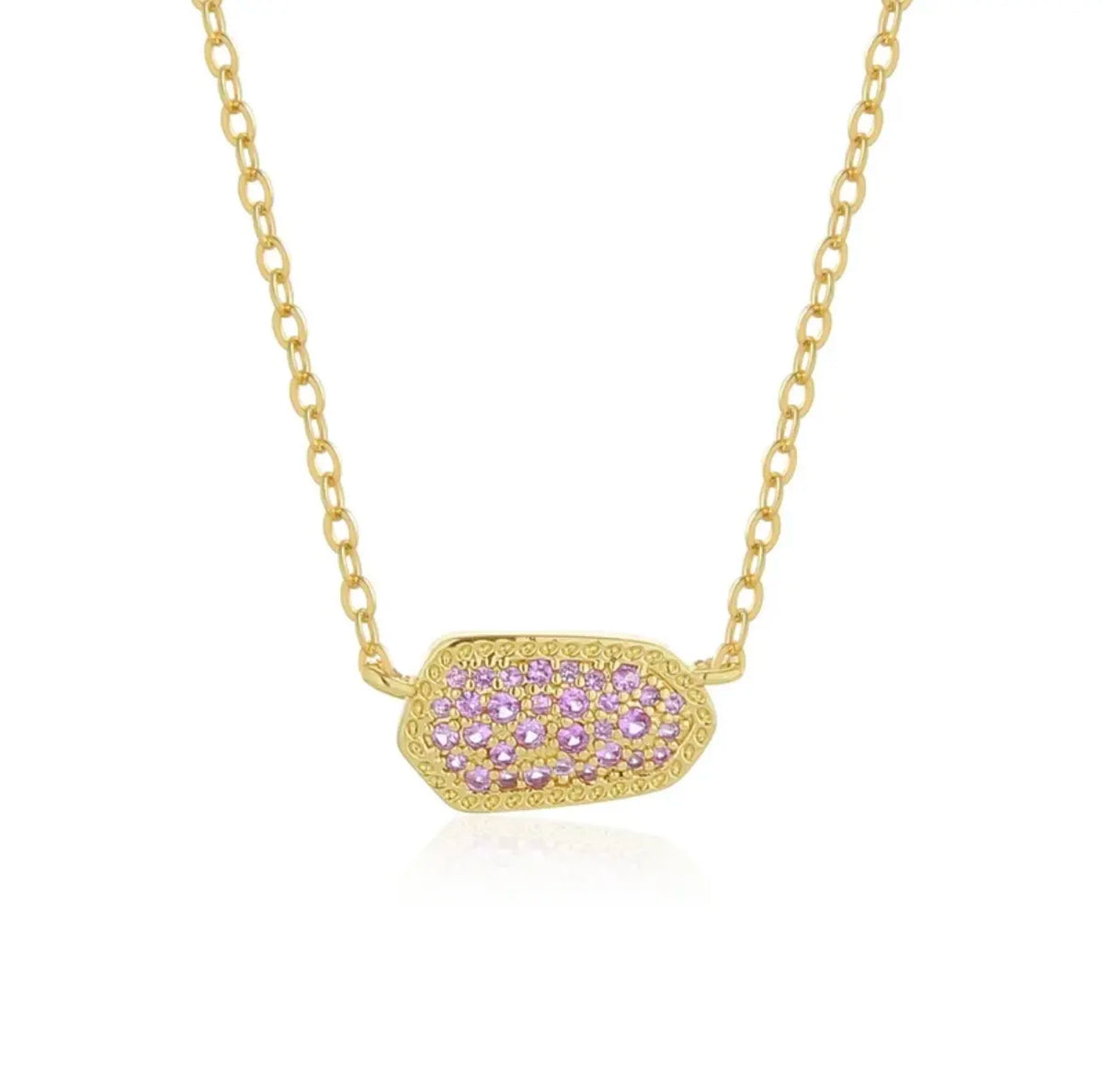 Geometric Zircon Necklace