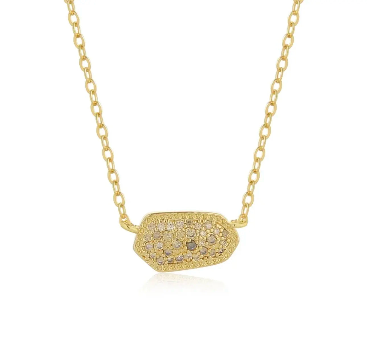 Geometric Zircon Necklace