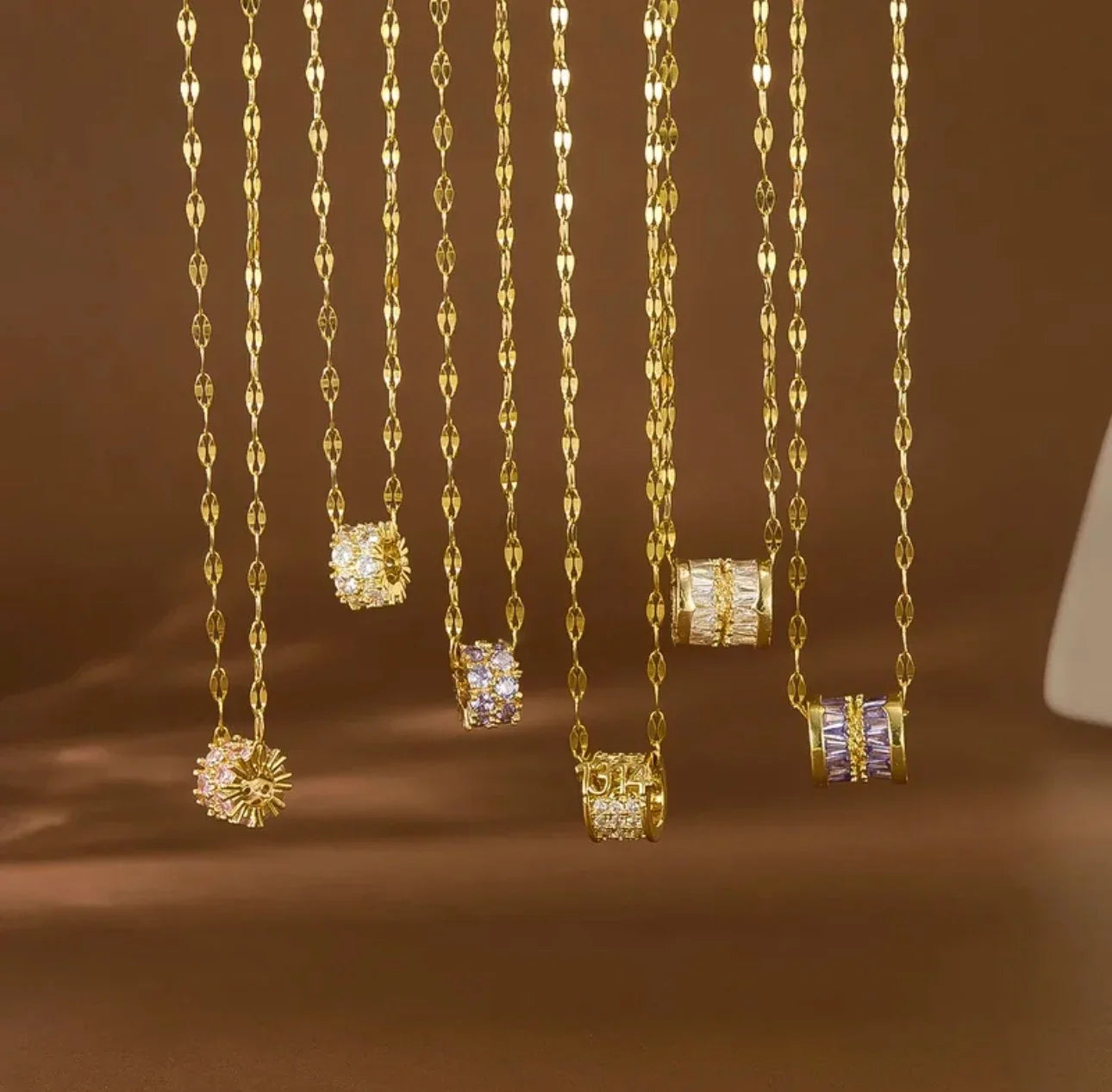 Exquisite Crystal Cylinder Pendant