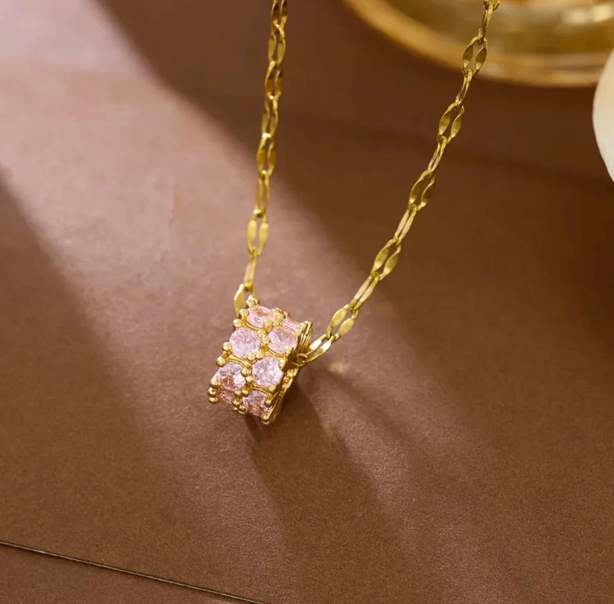 Exquisite Crystal Cylinder Pendant
