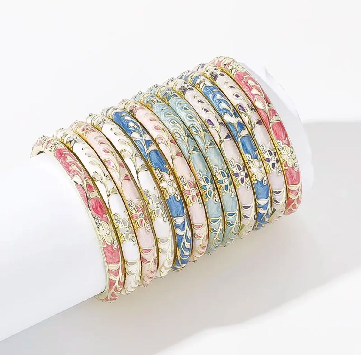 Ethnic Floral Enamel Bangle