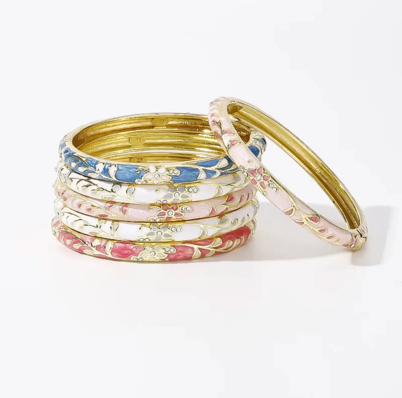 Ethnic Floral Enamel Bangle