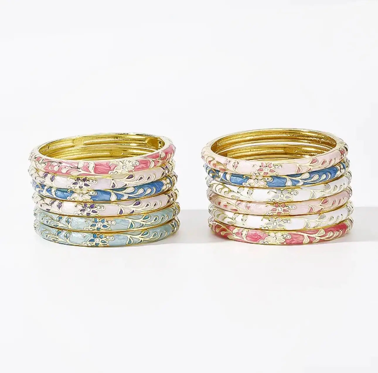Ethnic Floral Enamel Bangle
