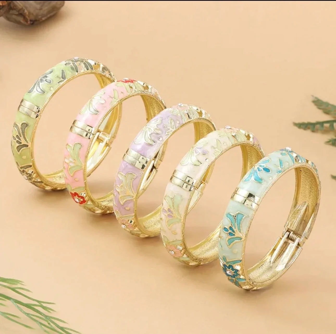 Floral Cloisonné Bangle