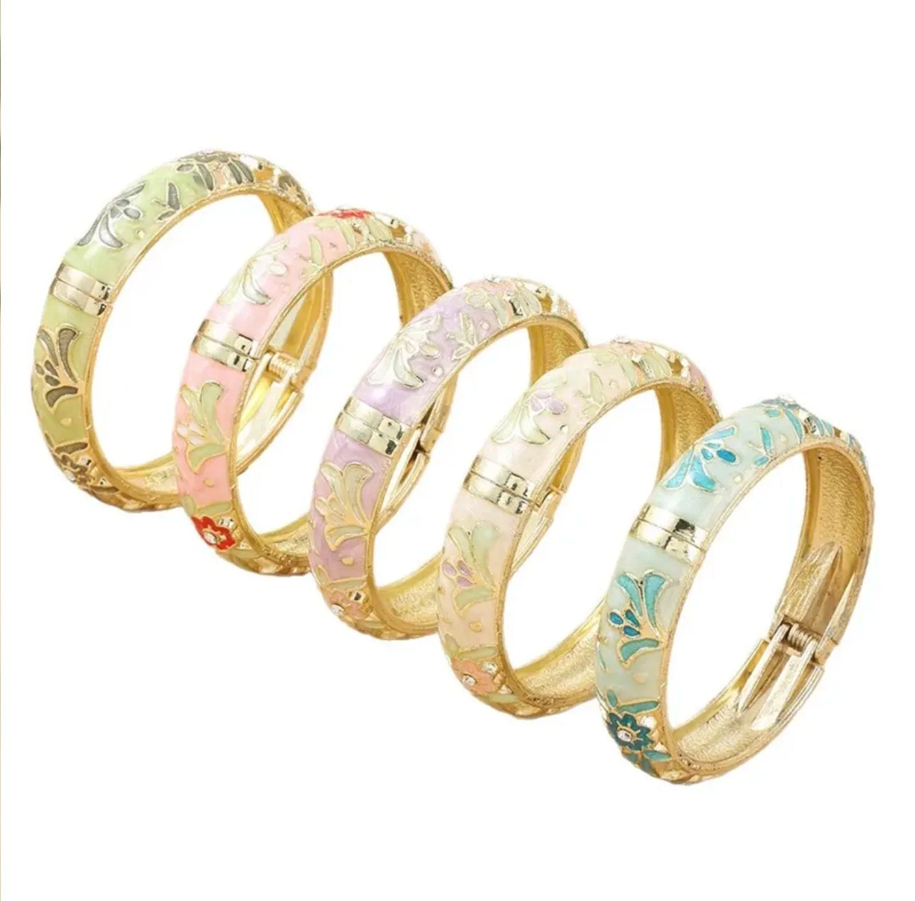 Floral Cloisonné Bangle