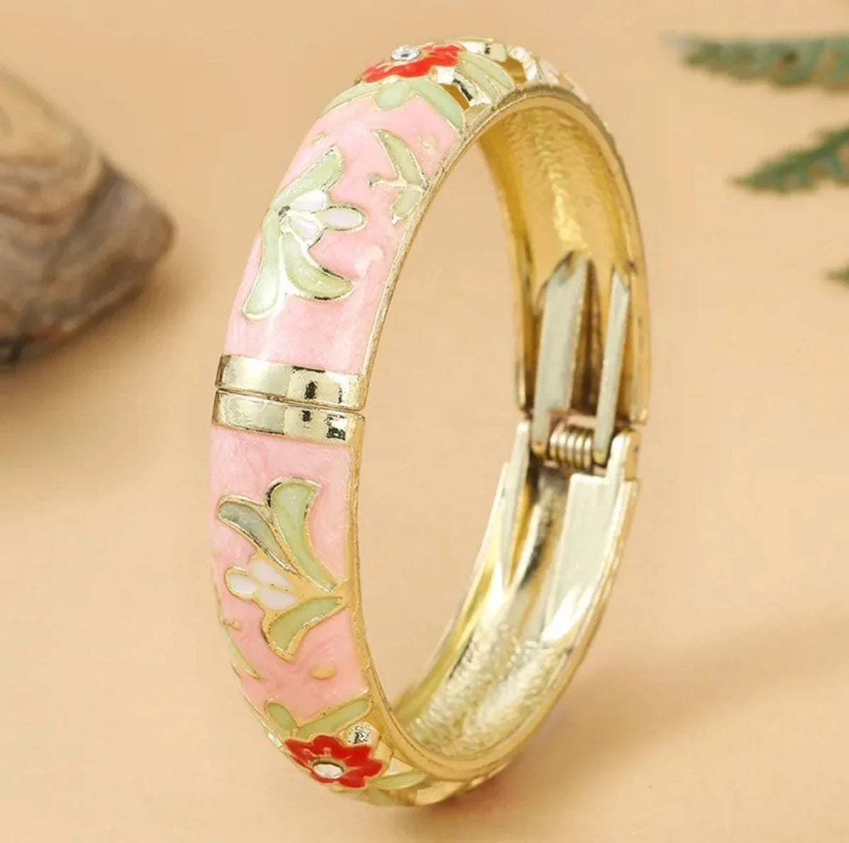 Floral Cloisonné Bangle
