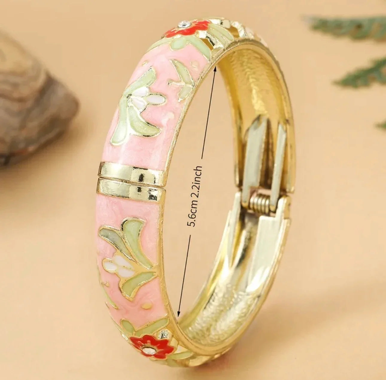 Floral Cloisonné Bangle