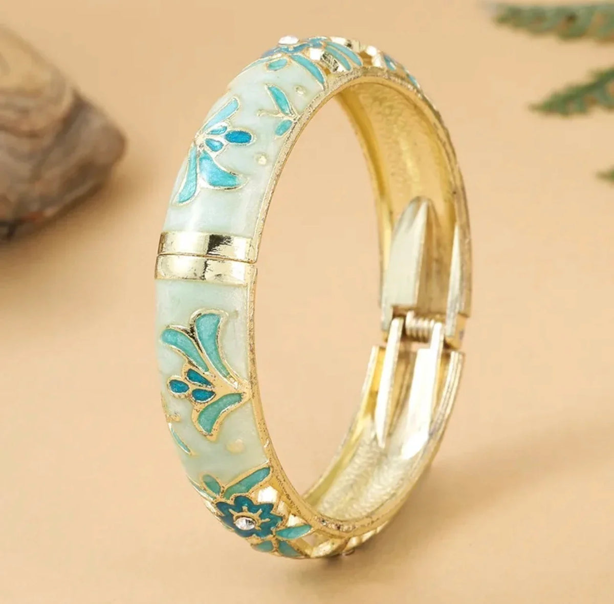 Floral Cloisonné Bangle