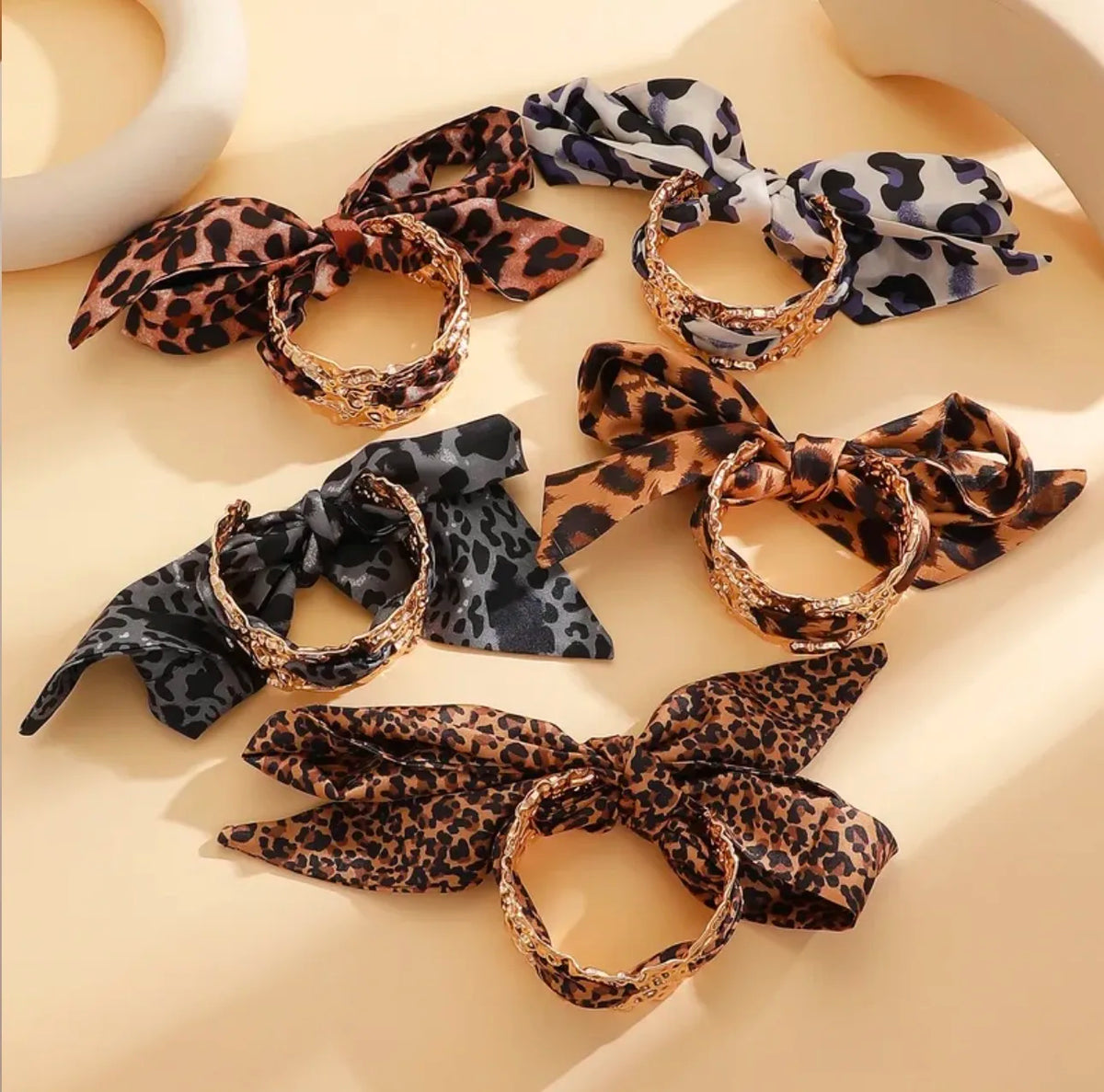 Retro Y2K Leopard Print Bracelet