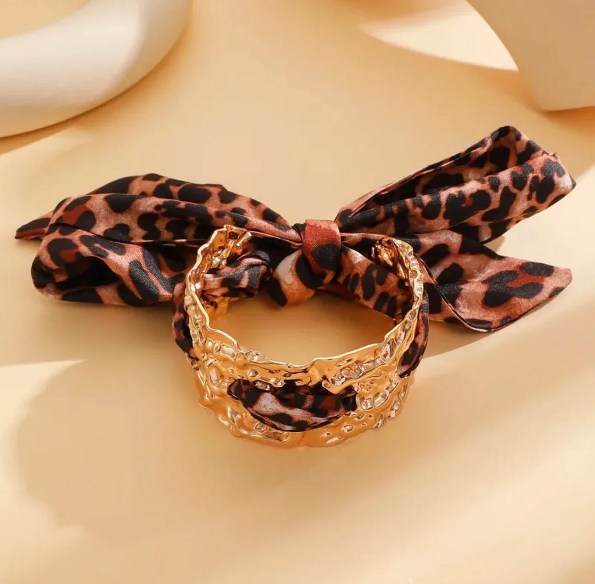 Retro Y2K Leopard Print Bracelet