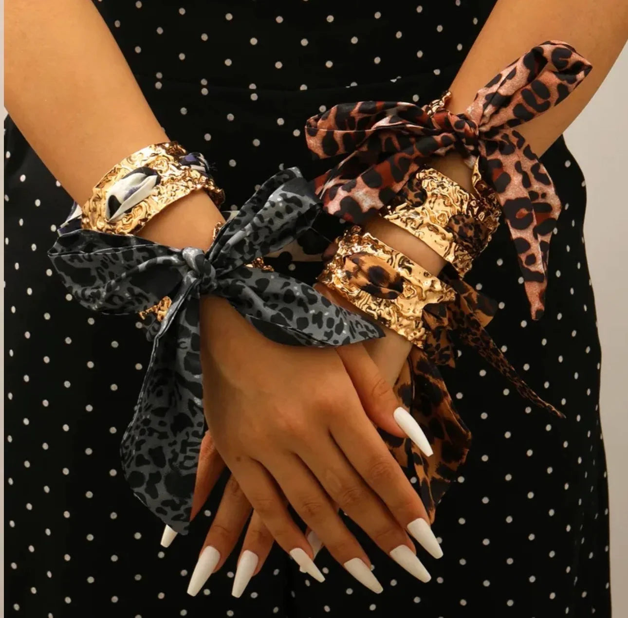 Retro Y2K Leopard Print Bracelet