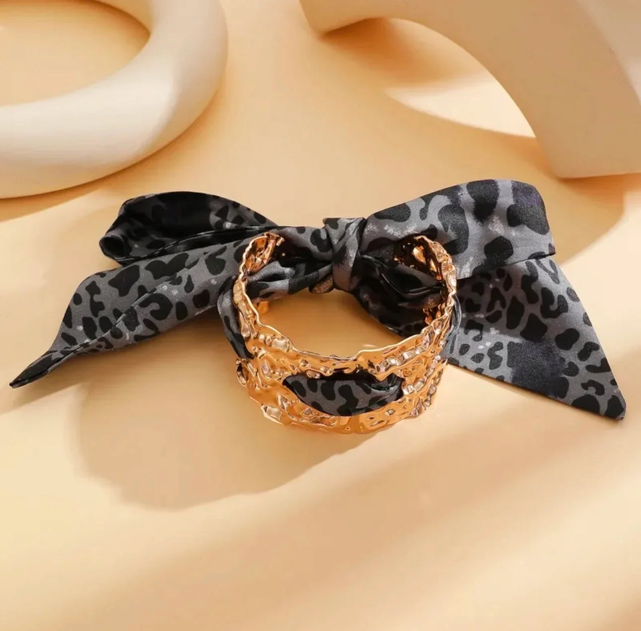 Retro Y2K Leopard Print Bracelet