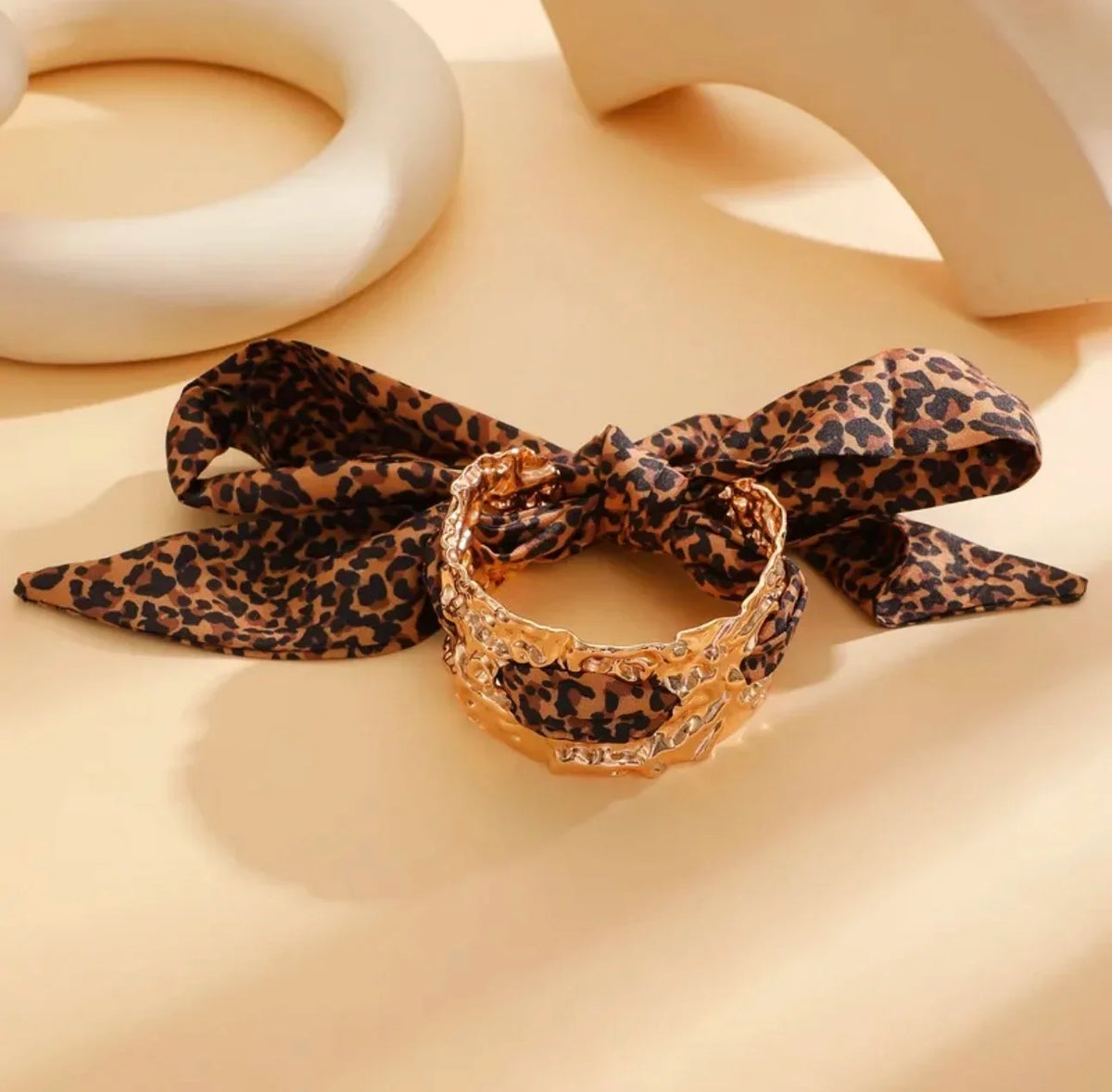 Retro Y2K Leopard Print Bracelet