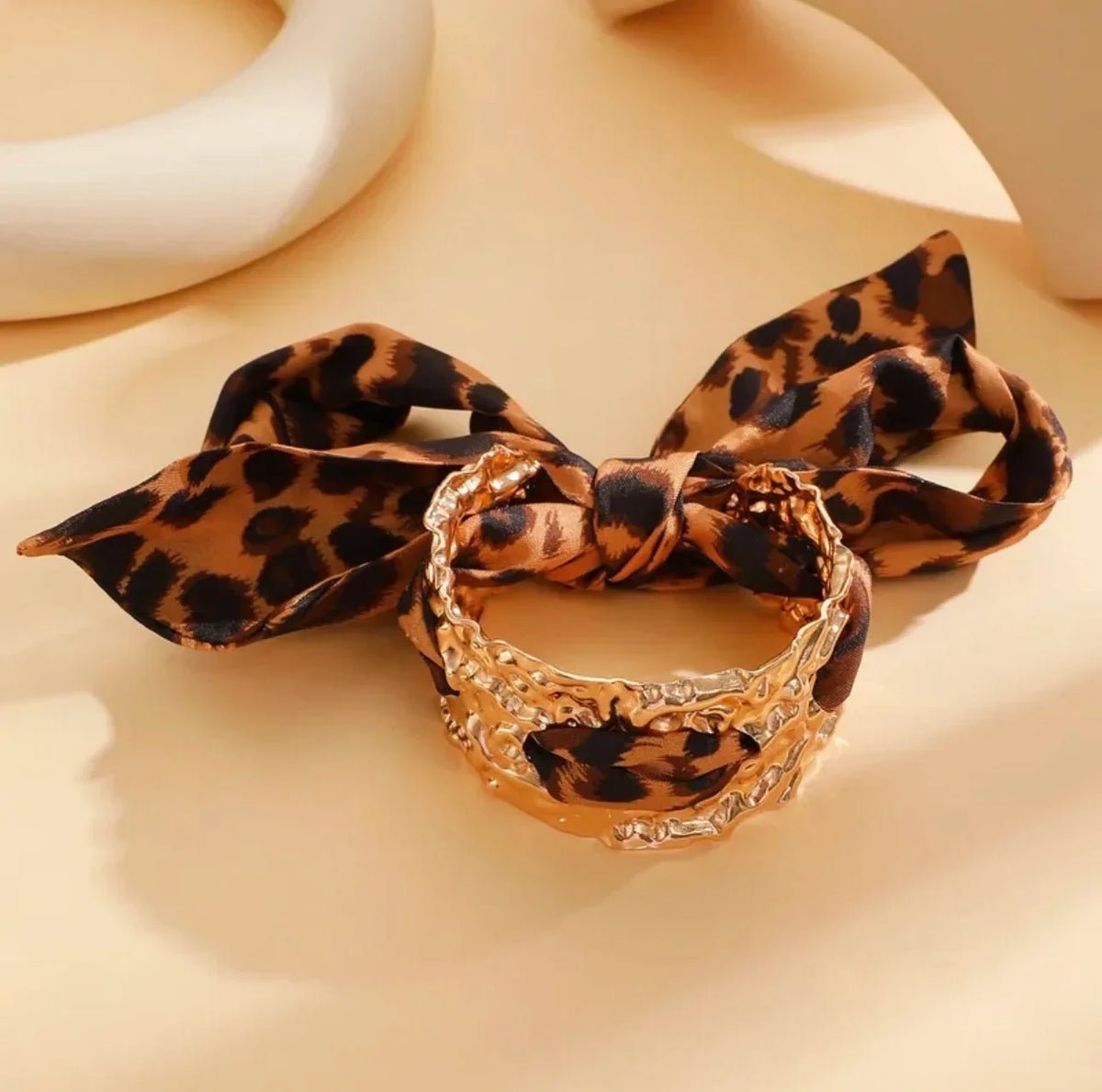 Retro Y2K Leopard Print Bracelet