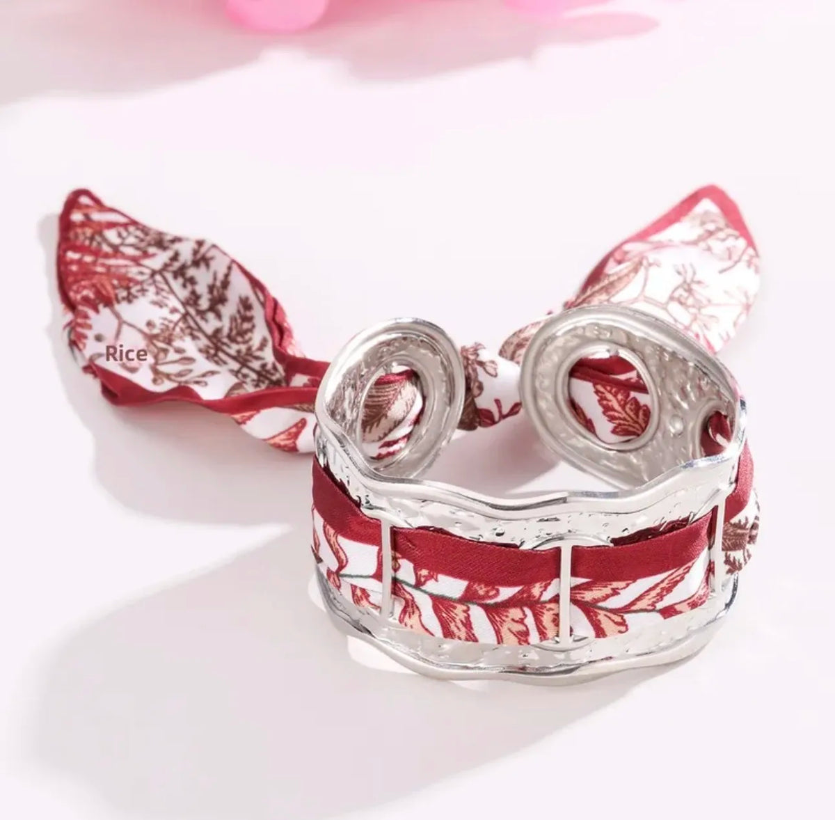Round Fabric-Inlay Bangle