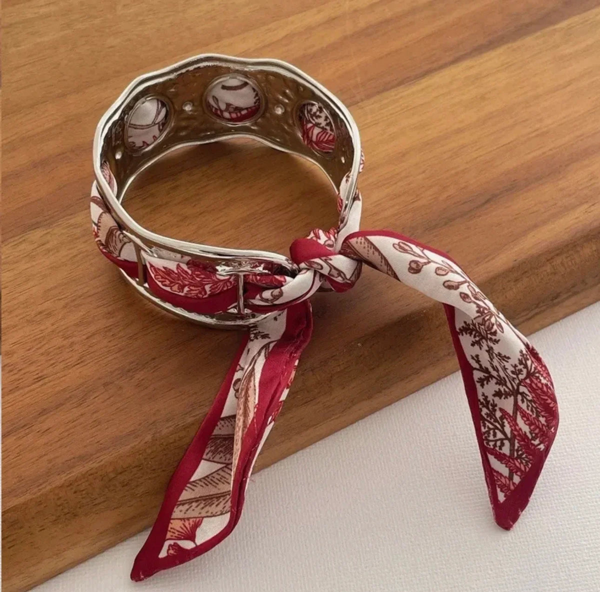 Geometric Mixed-Metal Bangle