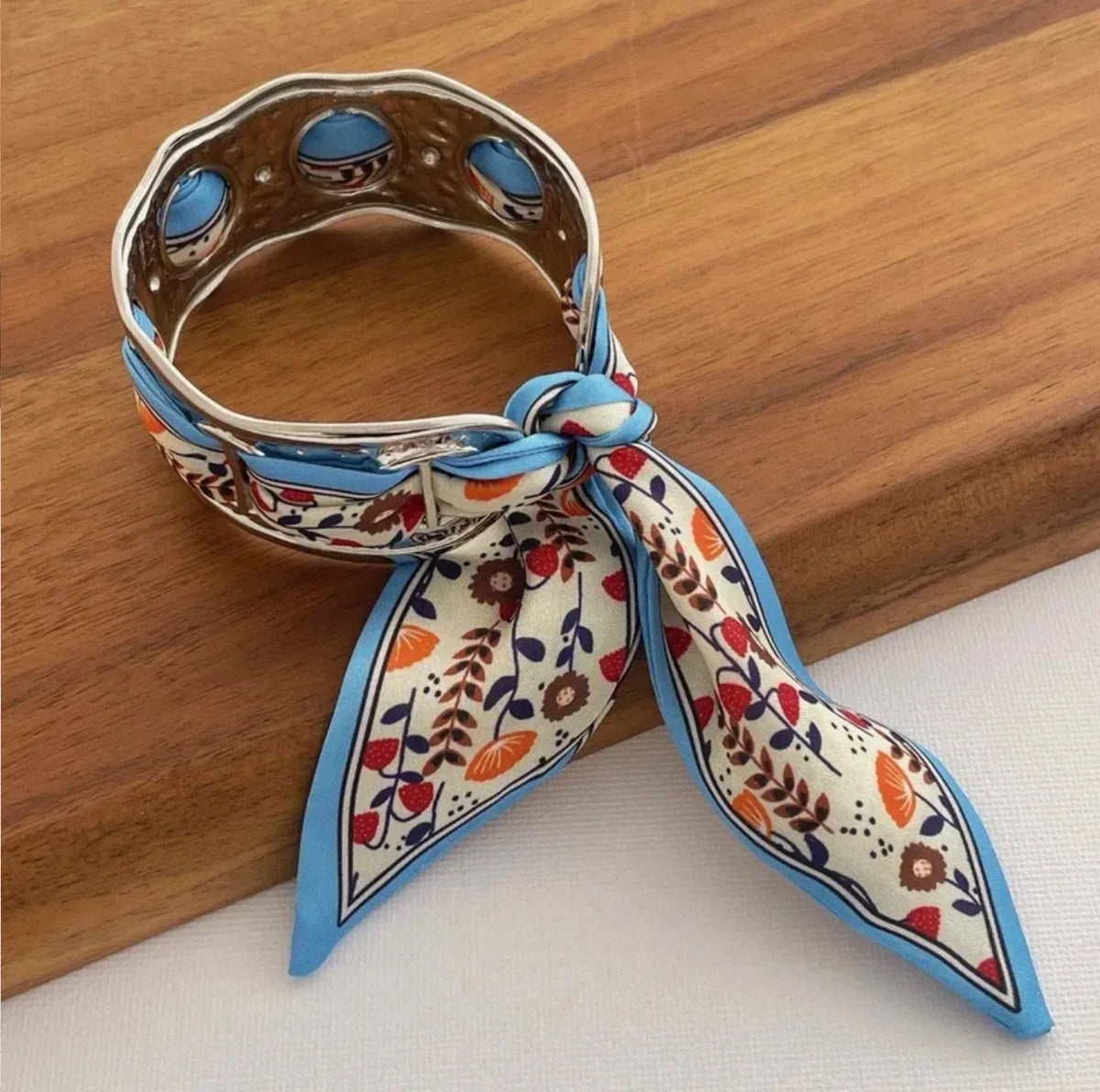 Geometric Mixed-Metal Bangle