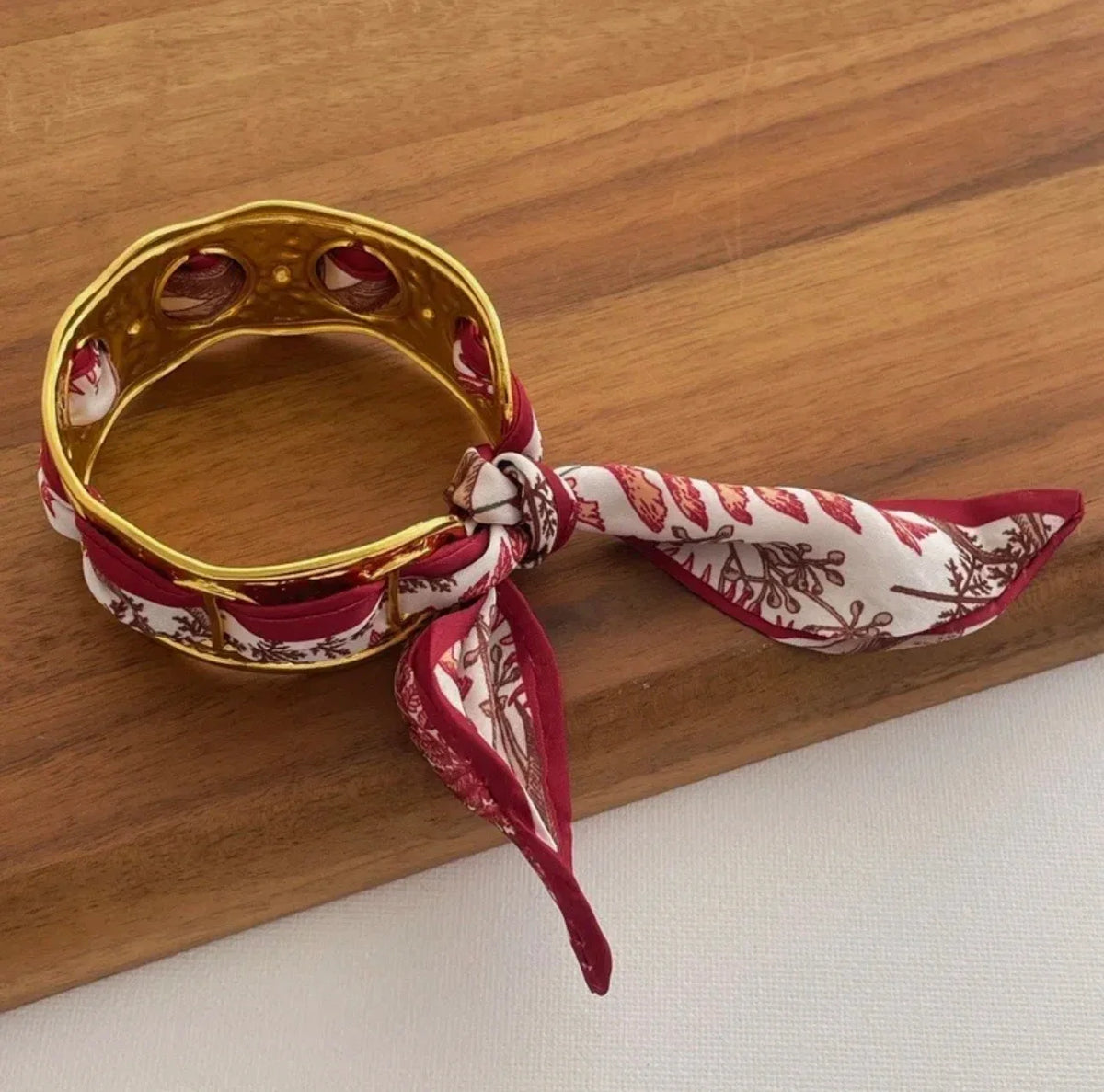 Geometric Mixed-Metal Bangle