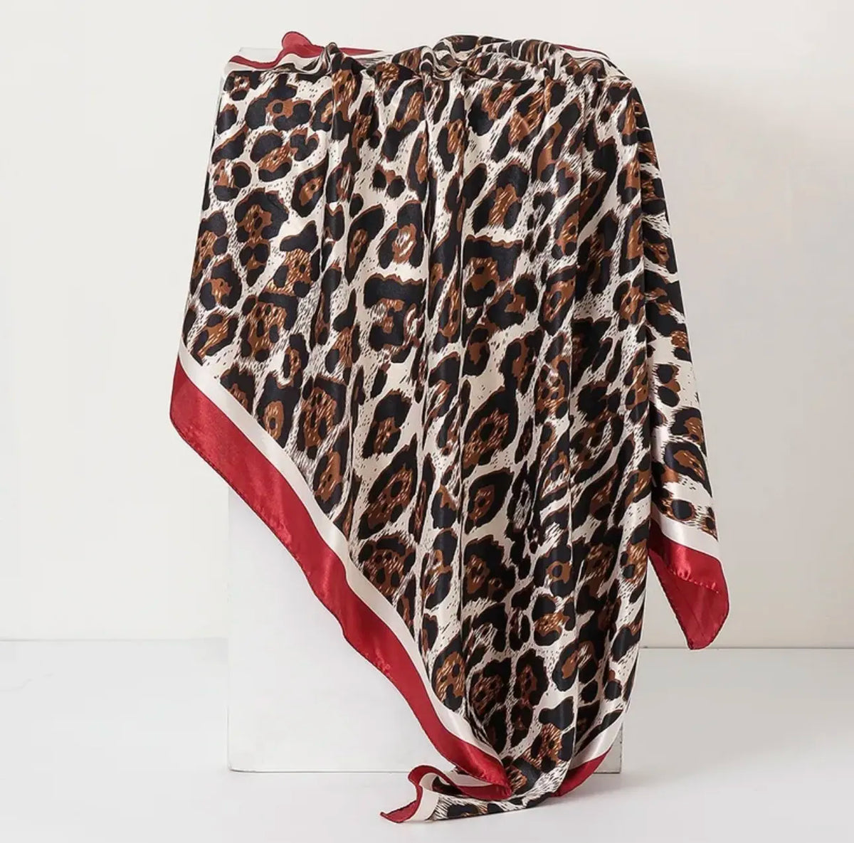 Zebra Tropical Satin Silk Bandana
