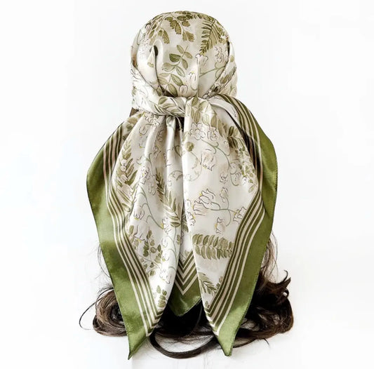 Mama Ditsy Floral Satin Silk Bandana