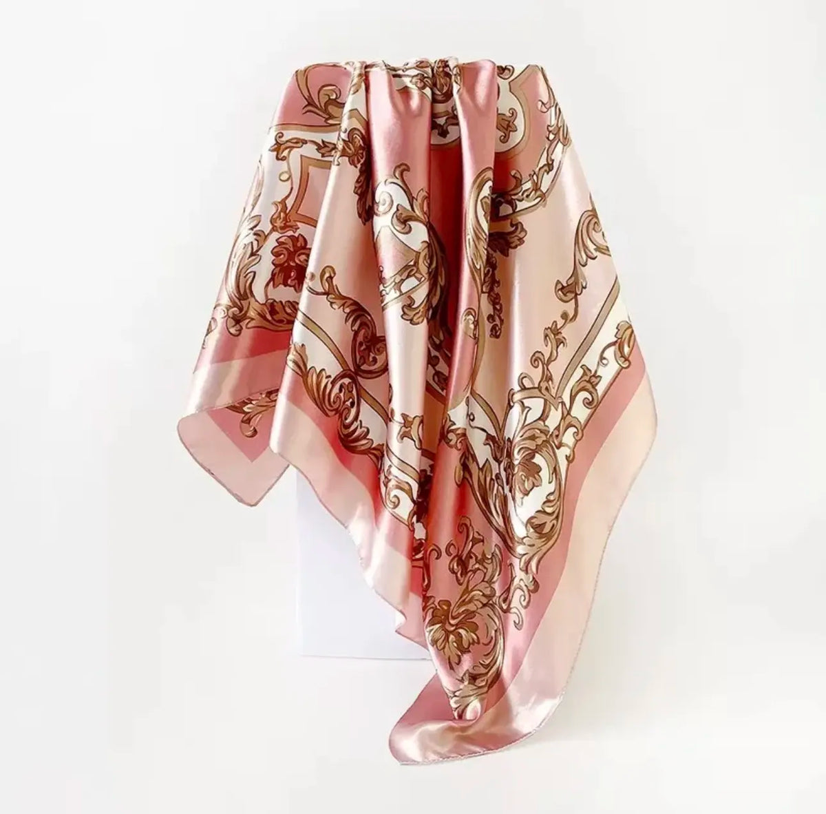 Floral Large Square Satin Bandana