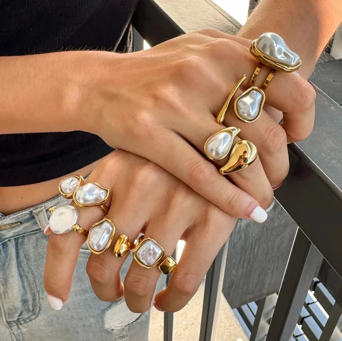Acrylic Pearl Ring