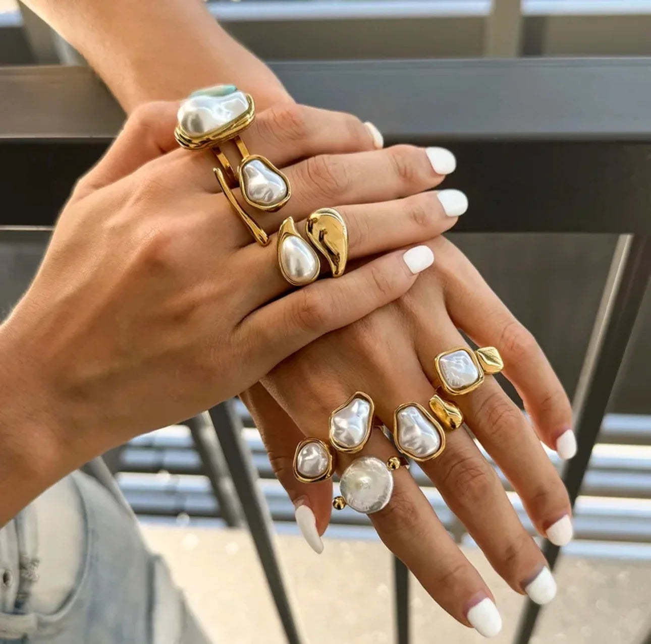 Acrylic Pearl Ring