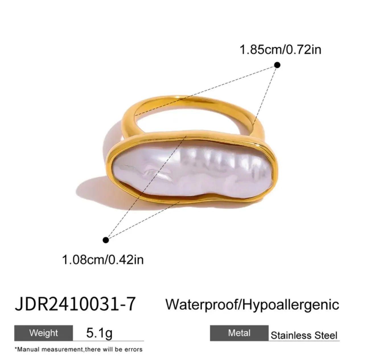 Acrylic Pearl Ring