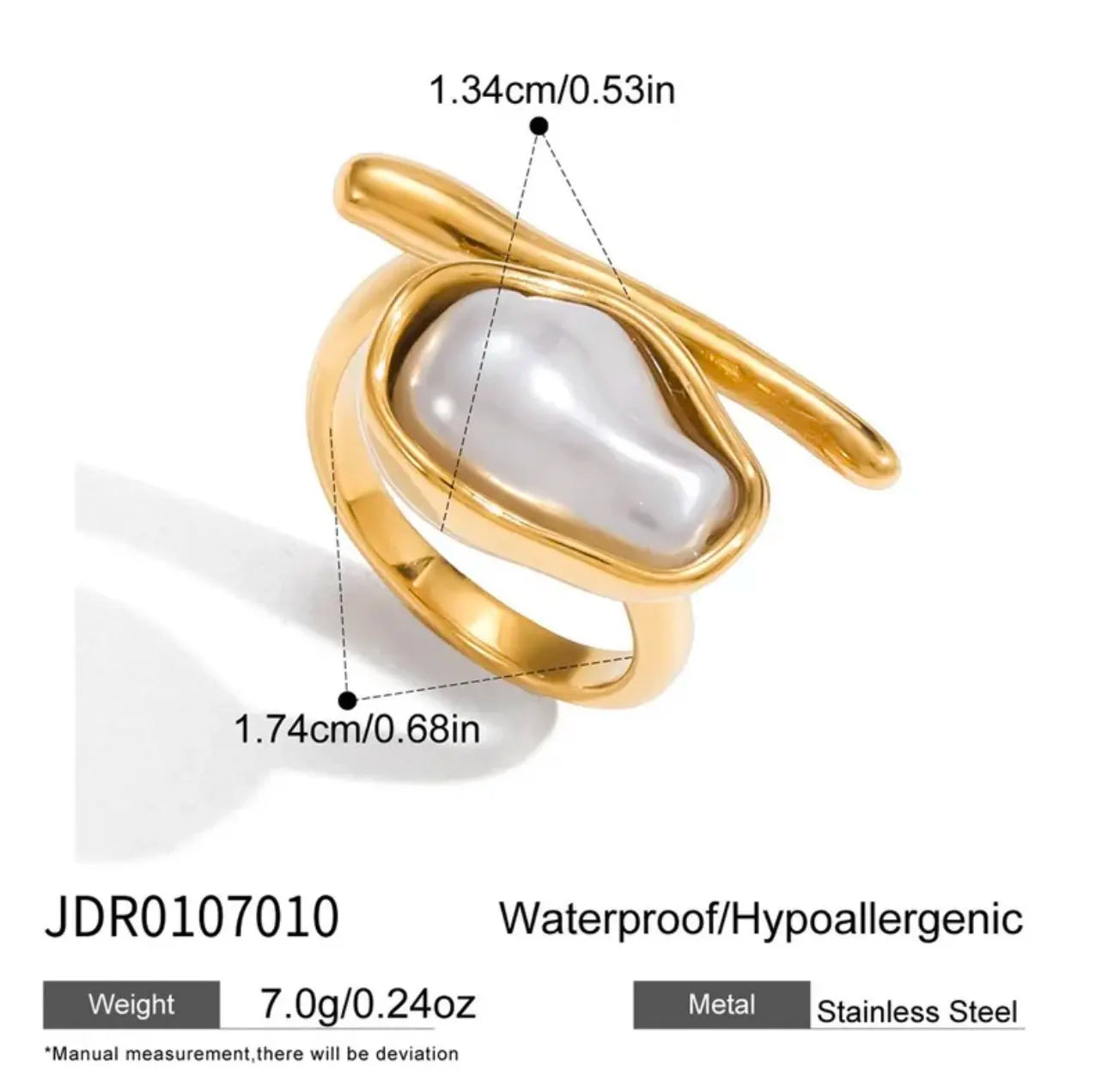 Acrylic Pearl Ring
