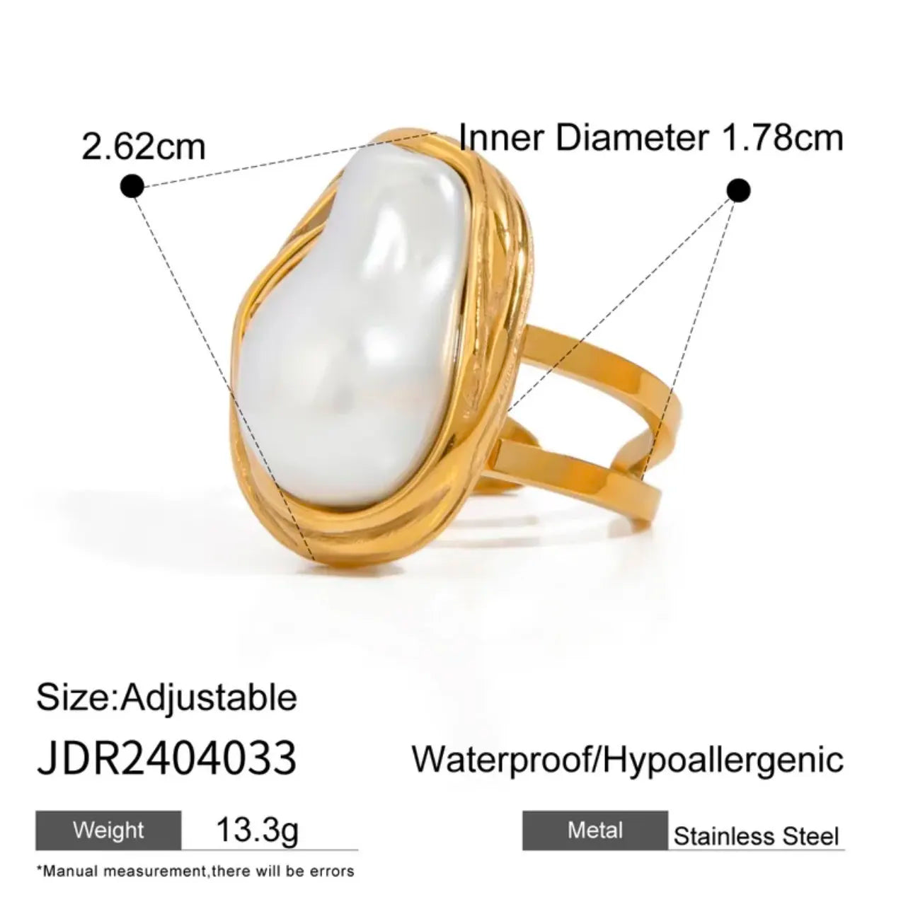 Acrylic Pearl Ring