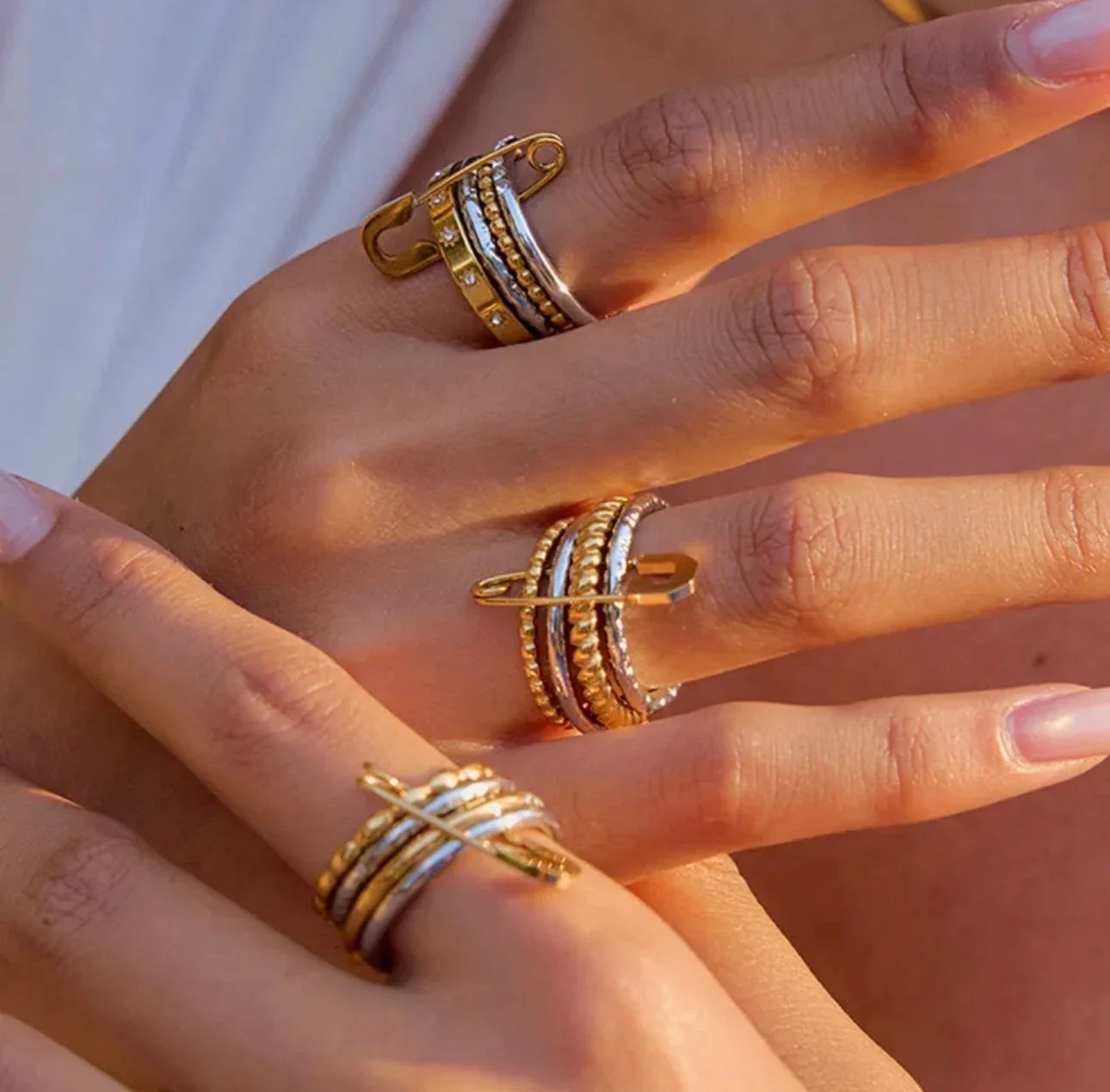Geometric Gold Luxe Ring