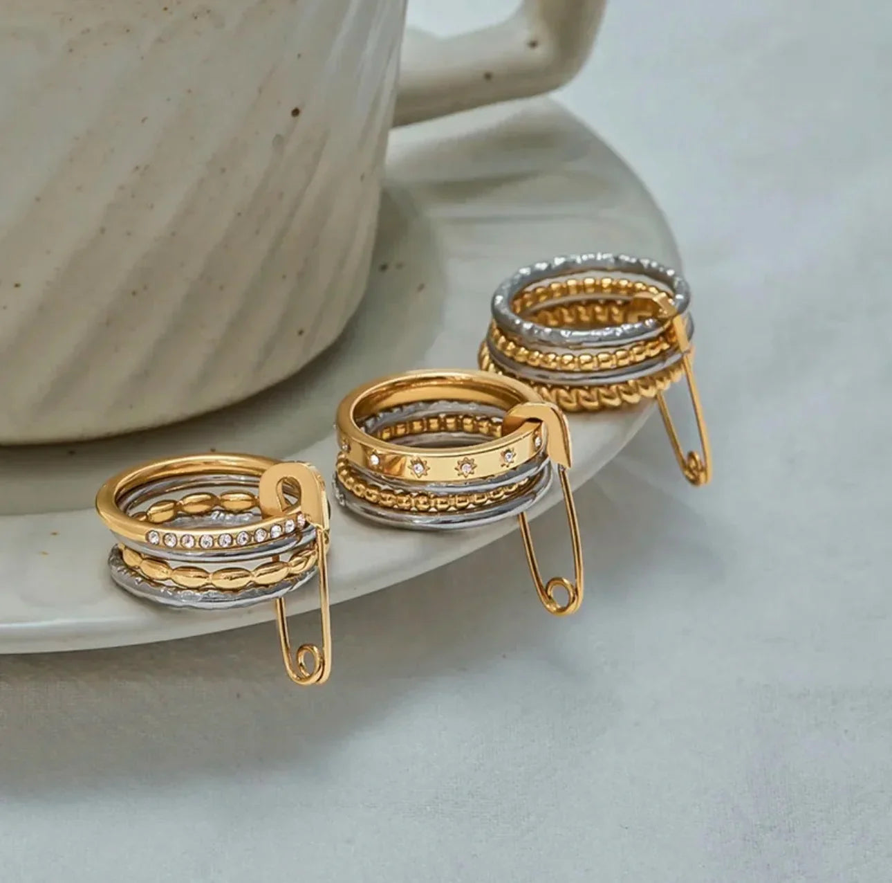 Geometric Gold Luxe Ring
